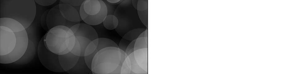 Monochrome white bokeh light circles on black and transparent background for minimalist and clean compositions. © MatStudio