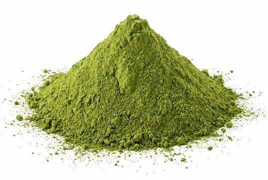 Mound of Vibrant Organic Matcha Green Tea Powder