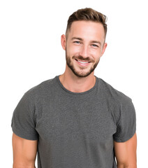 Fototapeta premium PNG Smiling man in casual attire.