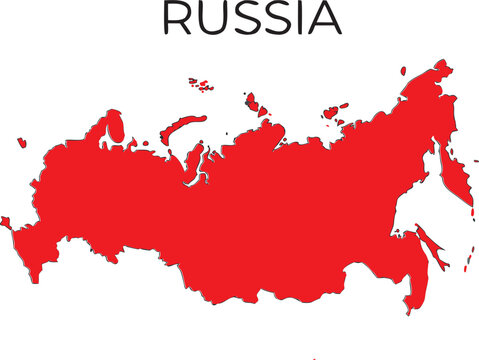 Map of Russia Vector Illustration