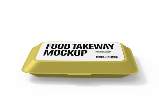 Rectangular Food Box Mockup