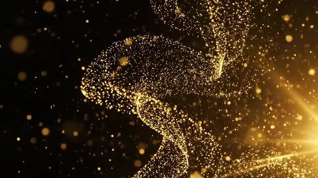 Cosmic glow amidst celestial sparkles and streaking light
