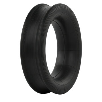 Modern black rubber tire inner tube part isolated transparent background