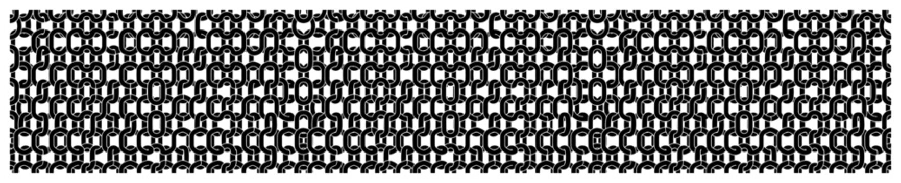 Rounded rectangular grid mesh pattern with interlocking geometric lattice details