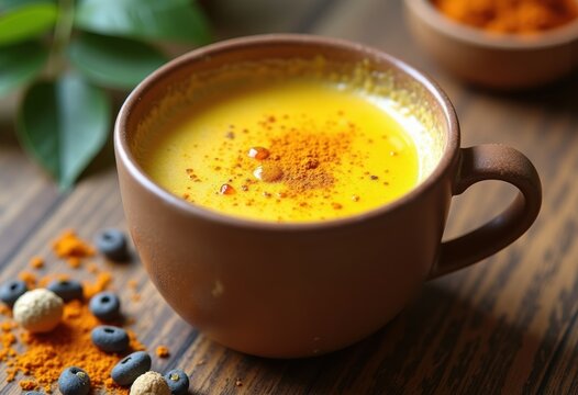 Turmeric Golden Milk Latte Herbal Remedy Holistic Wellness Studio Calming Ritual