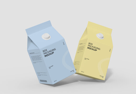 Two Splash Container Box Packaging Mockup