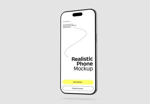 Display Screen Mobile Phone Mockup
