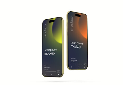 Floating Smartphone Mockup Template