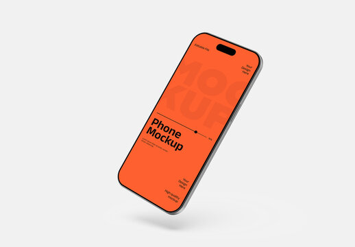 Floating Smartphone Mockup Template