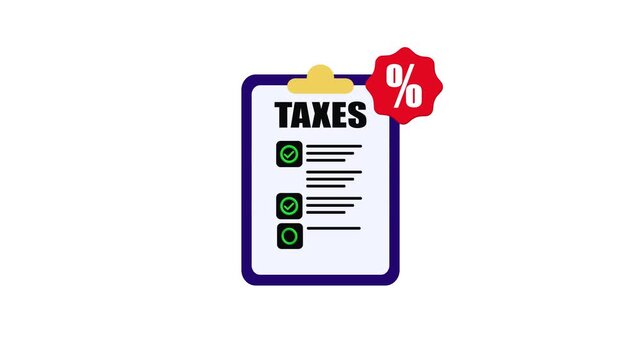 Income tax filing and percentage animation
