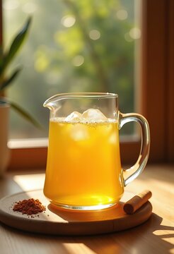Golden Turmeric Latte Elixir Vibrancy Within Holistic Wellness Studio Serenity Inspired by Nature's Wisdom