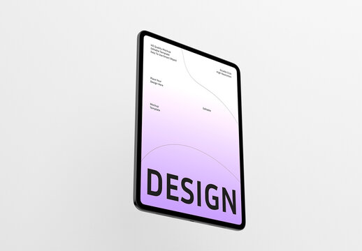 Minimal Tablet Screen Mockup Template