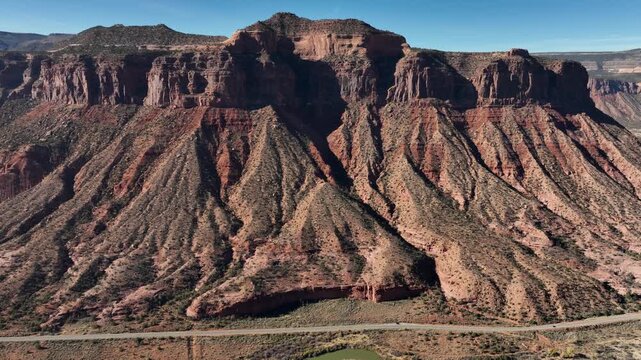 Aerial shot of the amazing and rugged desert landscape along the Dolores River in Western Colorado.