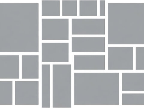 Geometric maze puzzle with gray path and square blocks