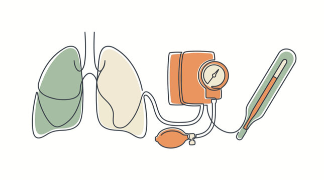 Medical equipment for lung function test.