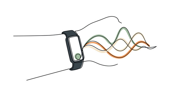 Smartwatch with colorful wire technology.