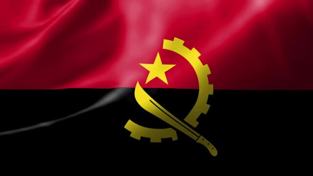 Golden communist emblem with star on red and black flag waving in dramatic light