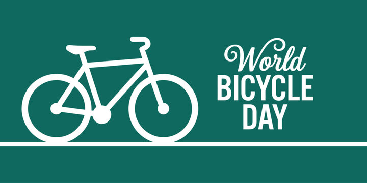 World bicycle day illustration cycling advocacy sustainable transport wellness promotion