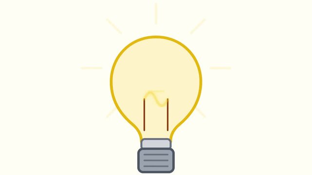 A bright illustration of a lightbulb shines with radiant lines emanating from it.
