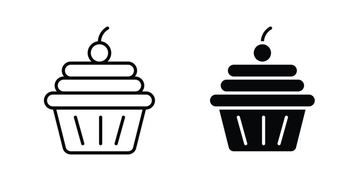 Cupcake icon. Symbols for websites