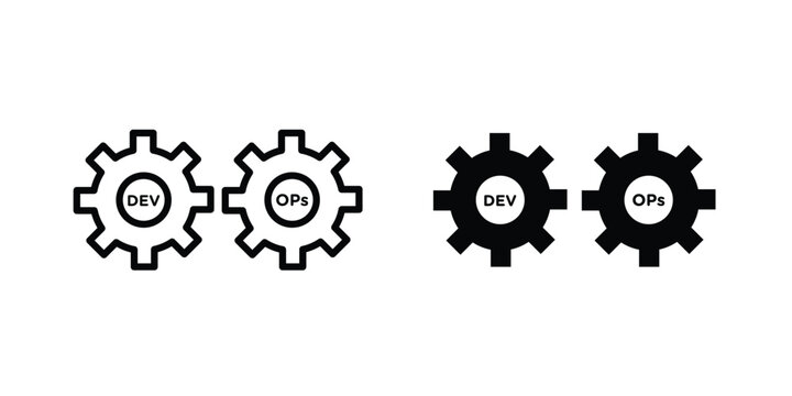 Dev ops icon. Symbols for websites