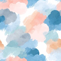 Fototapeta premium This design features a seamless pattern of shapes in various soft colors