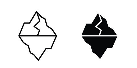 Iceberg icon. Symbols for websites © Pop
