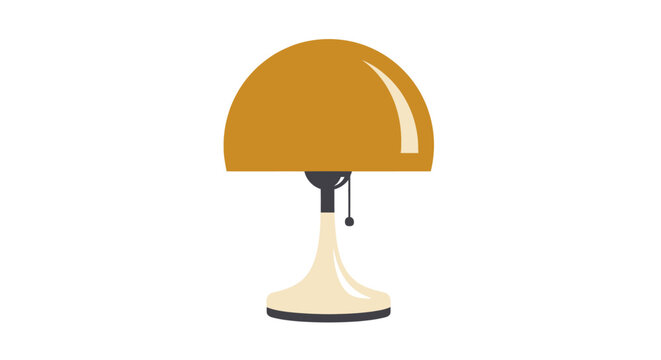 Retro Table Lamp Vector Illustration