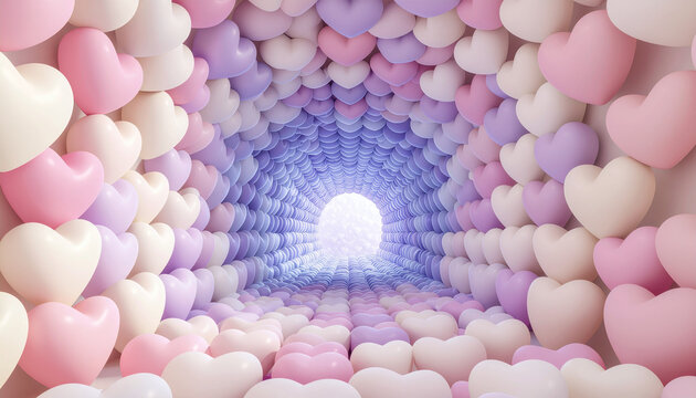 Heart Tunnel Fantasy Background
