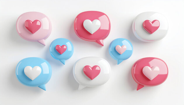 Cute Love Chat Bubbles