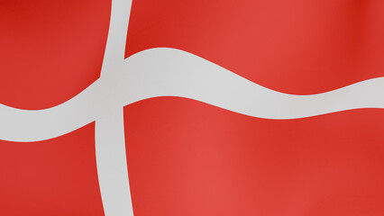 Denmark DK Waving Flag 3D Render Studio Background © Manu
