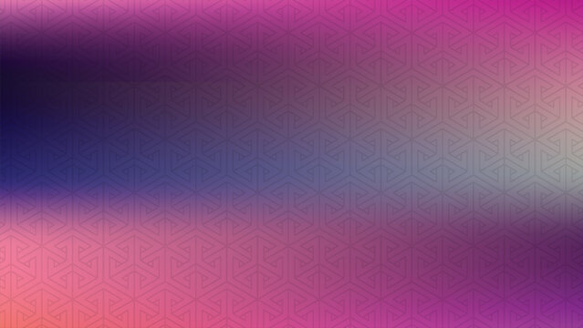 Abstract background with geometric triangular pattern and vibrant purple to blue gradient.