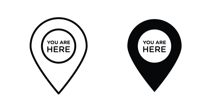 You are here pointer icon