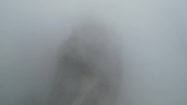Pedra Do Bau Mountain Peak Fog Clouds Climbing Mountaineering Serra Mantiqueira Adventure Tourism Hiking Rock Formation Summit Wilderness Nature Landscape Scenic Brazil South America Outdoor Explorer
