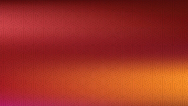 Abstract geometric red and orange background with a subtle pattern of interwoven triangle shapes.