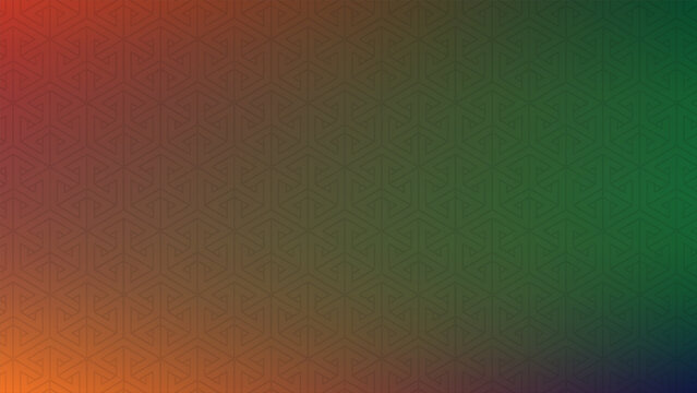 Geometric pattern background with a gradient color transition from red to green and blue.