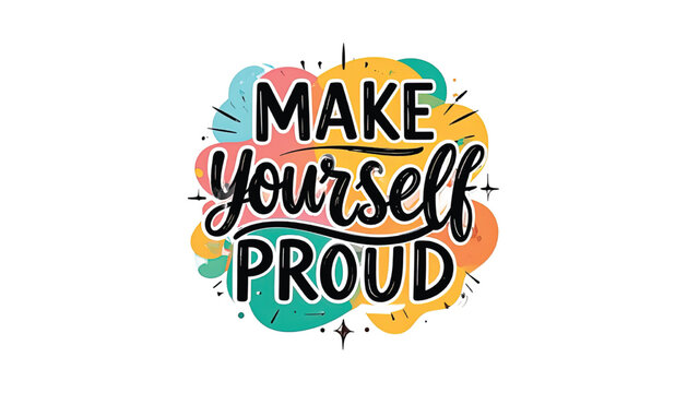 Inspirational motivational quote typography design.