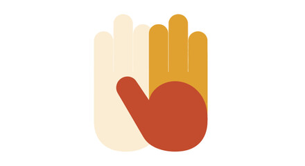 Fototapeta premium Overlapping Hands Vector Illustration