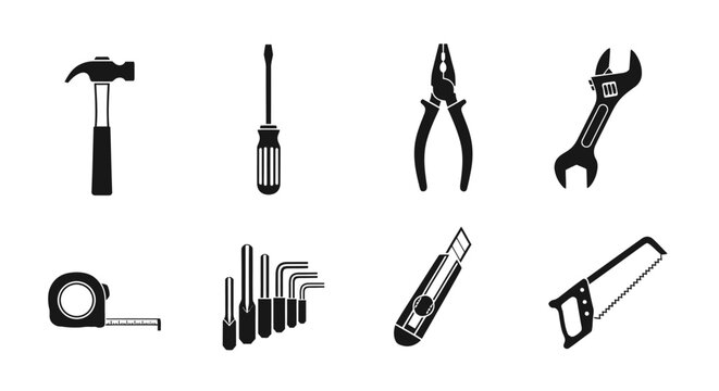 Collection of Black Tool Icons