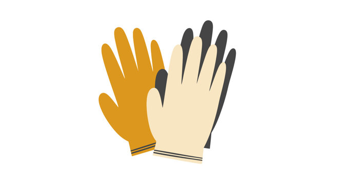 Protective Work Gloves Vector Illustration