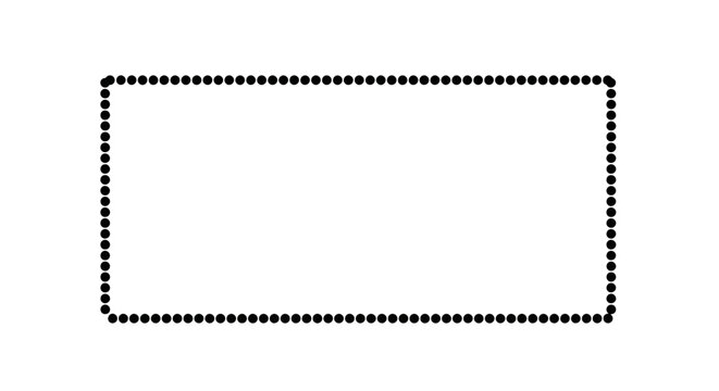 Minimalist Dotted Rectangle Frame Vector