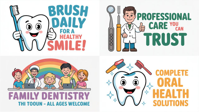 Minimal Dentist Marketing Line Art Vector Set &ndash; Dental Care and Clinic Promotion Elements