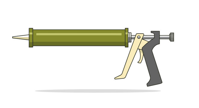 Flat Design Caulk Gun Vector Illustration