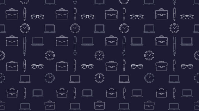 Family activity metaphors and domestic system symbols arranged in a sophisticated seamless repeating pattern for corporate themes.