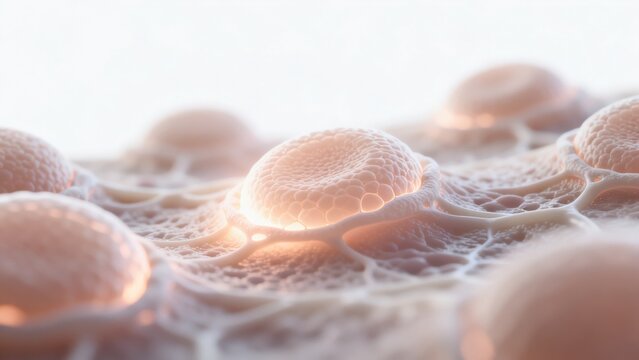 Closeup view of skin cells