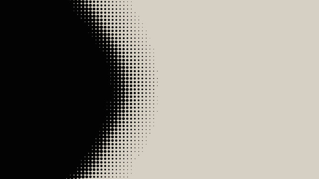 Abstract digital dots pattern forming a gradient shape on a dark background