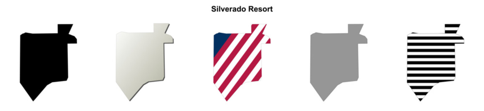 Silverado Resort (California) blank outline map