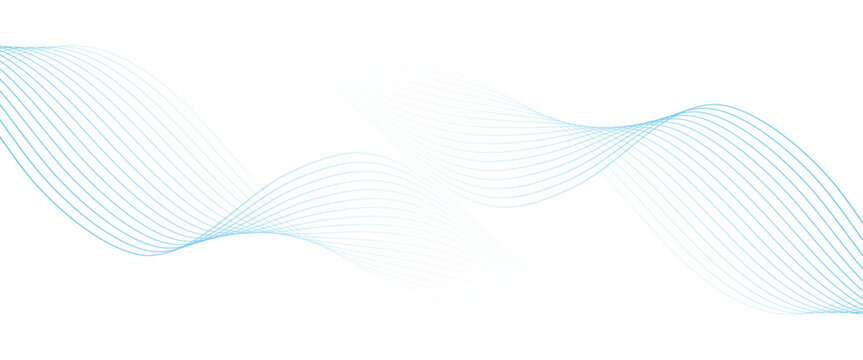 Abstract wave dynamic curve lines transparent background with flowing  digital energy waves technology concept modern backdrop vector design 