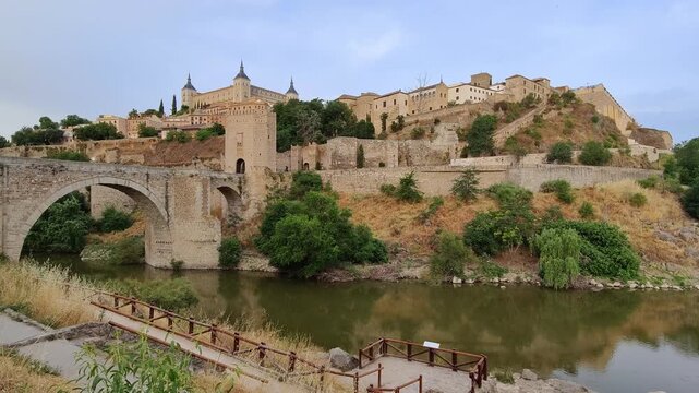 View from the Mirador del Tajo, Toledo, Castilla-La Mancha, Spain.