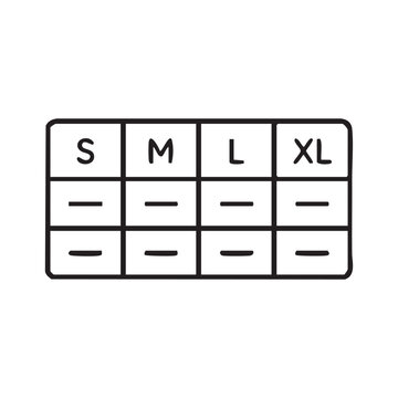Minimal Size Chart Outline Icon